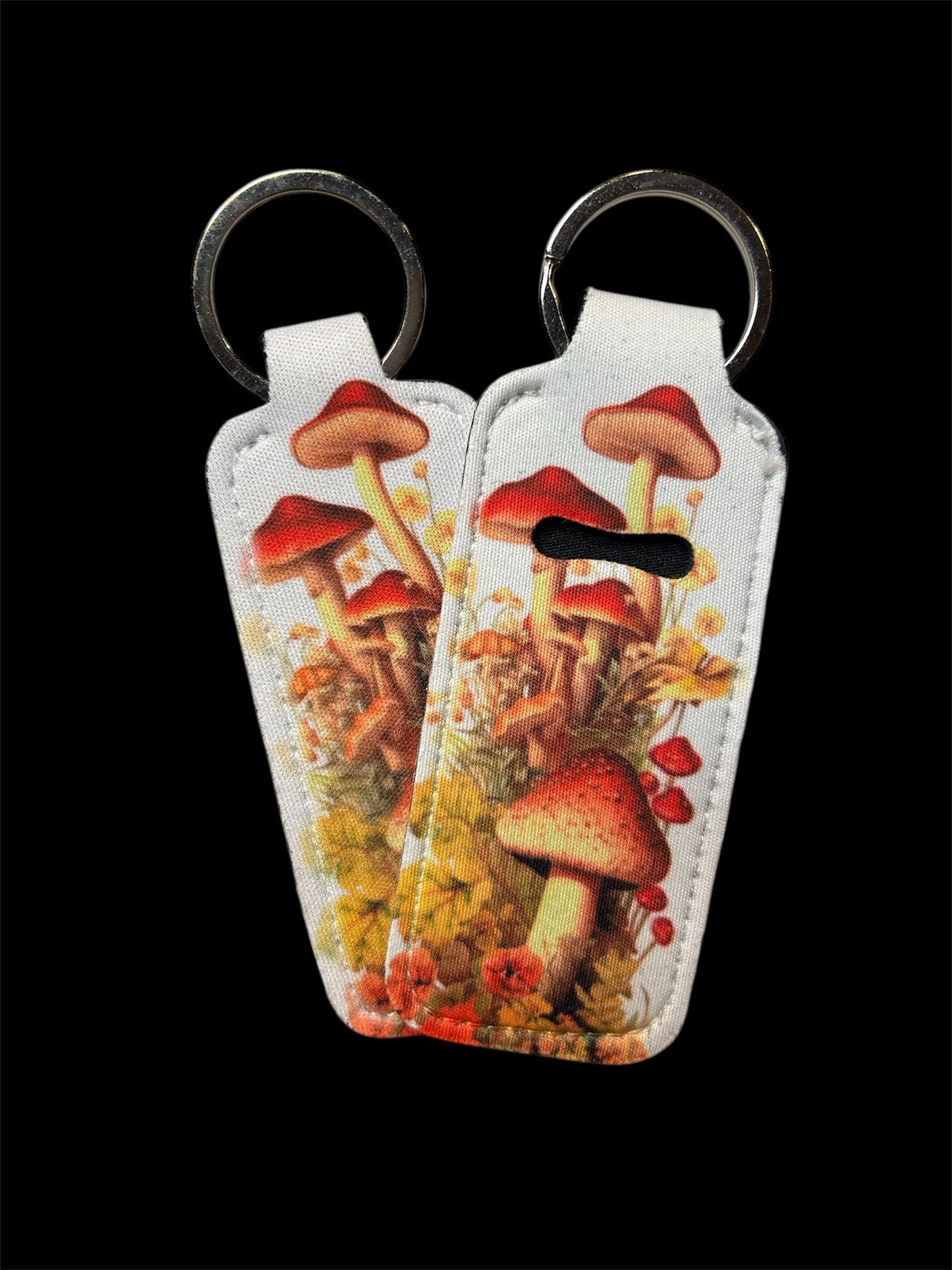 Mushroom Chapstick Holder Keychain