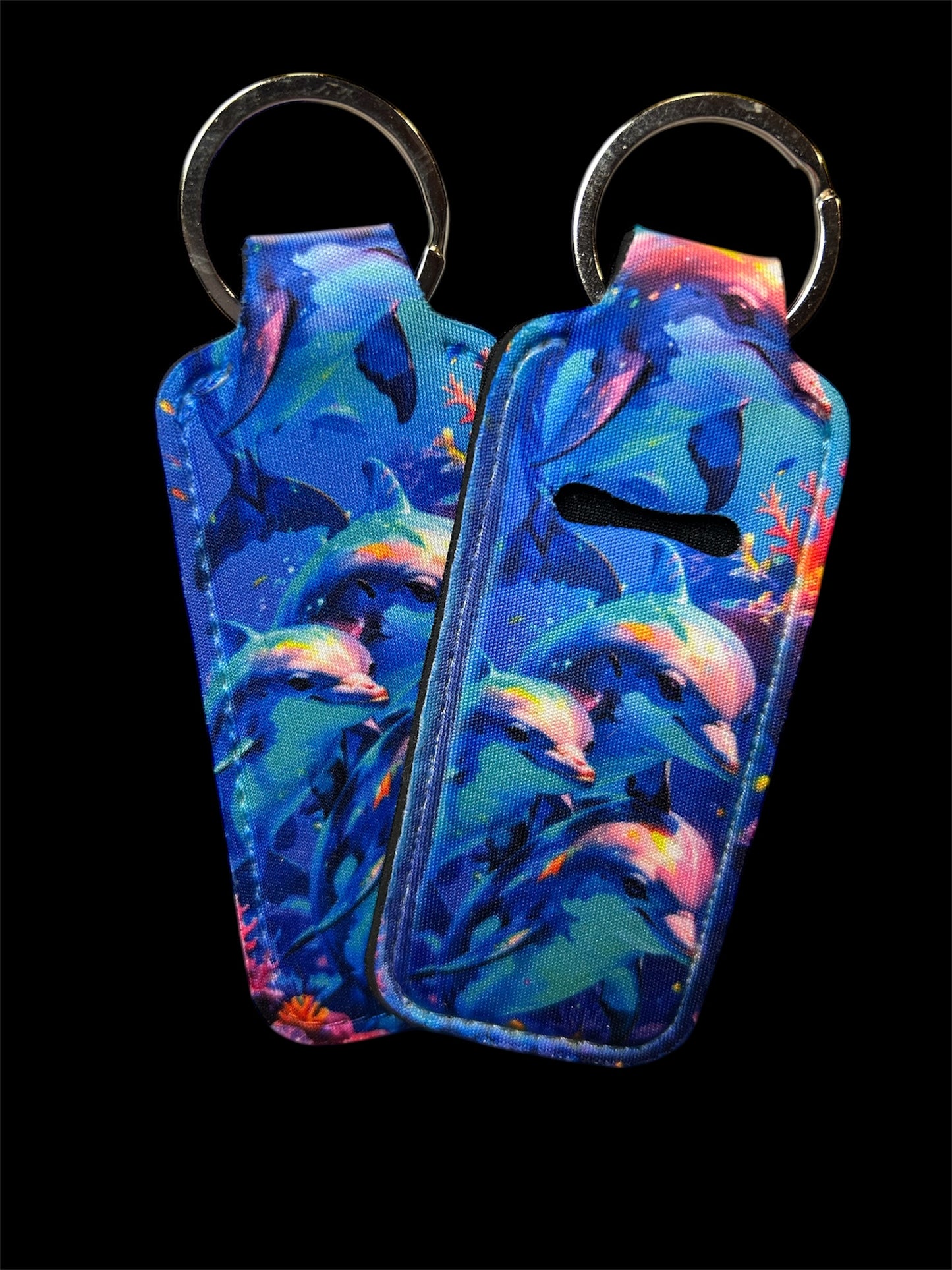 Dolphin Chapstick Holder Keychain