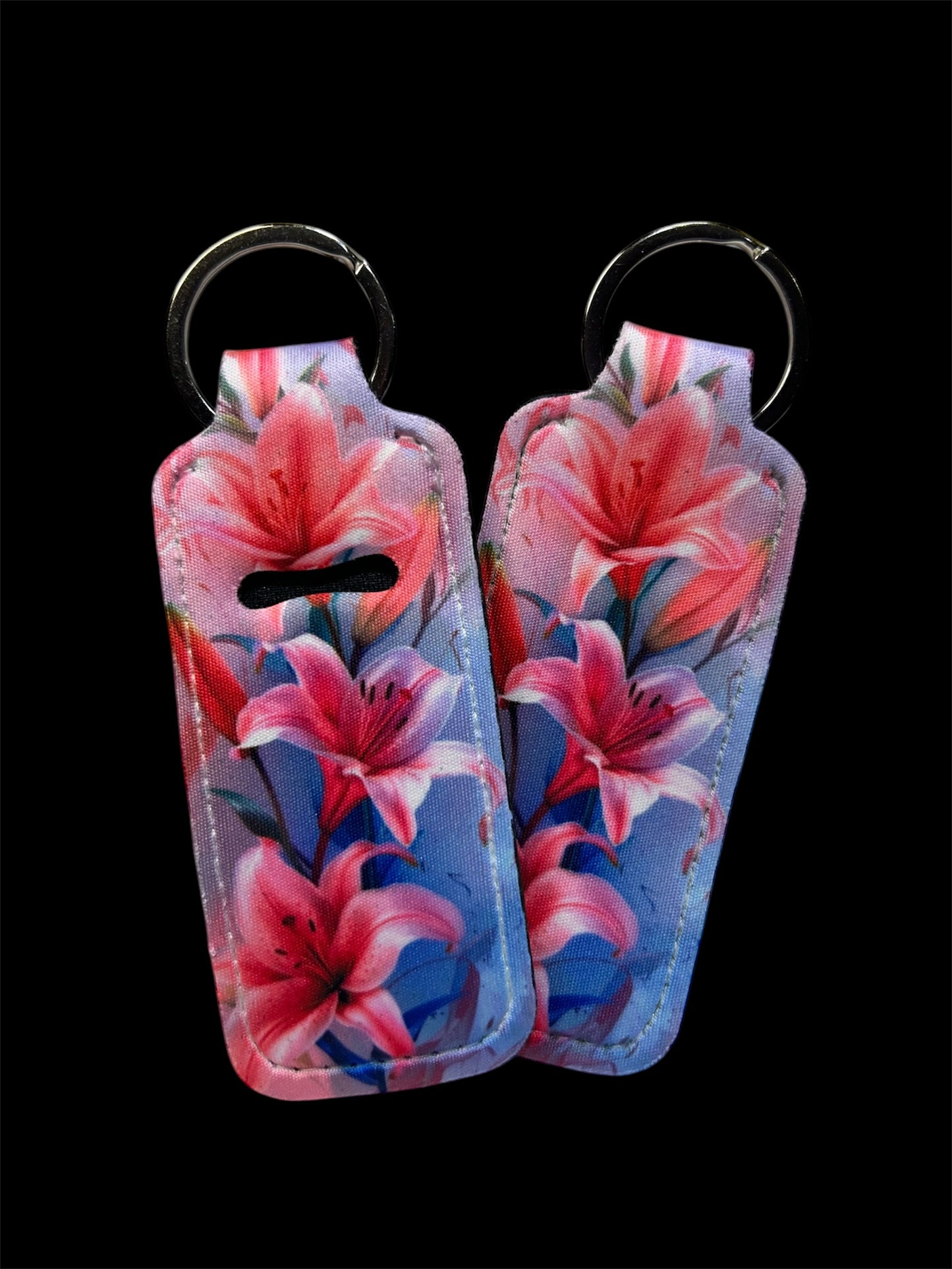 Floral Embrace Chapstick Keychain