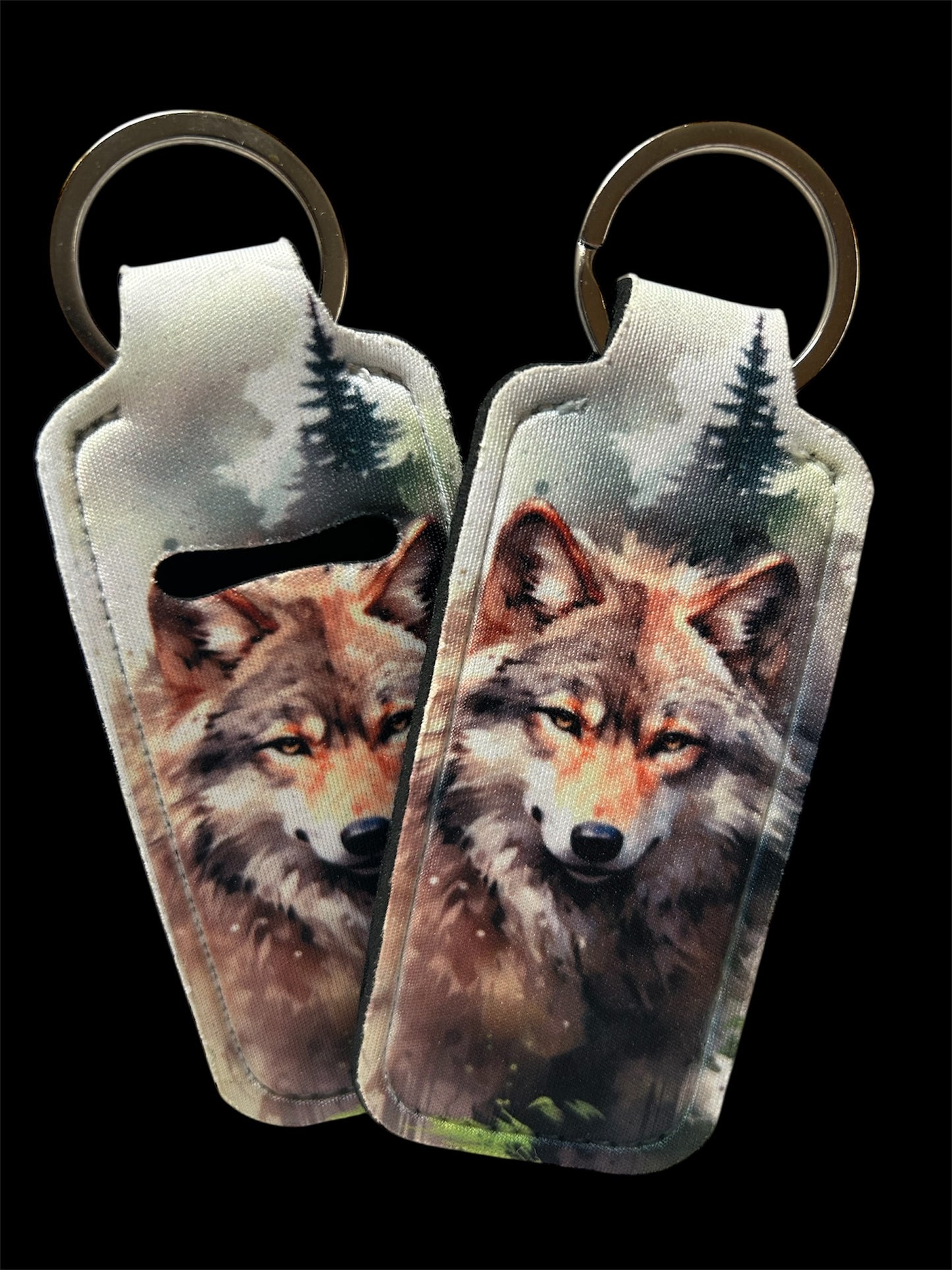 Wolf Chapstick Keychain