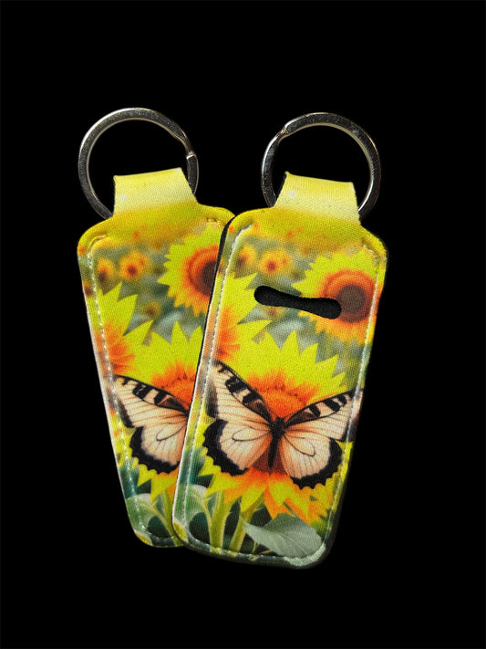 Butterfly Chapstick Keychain Holder