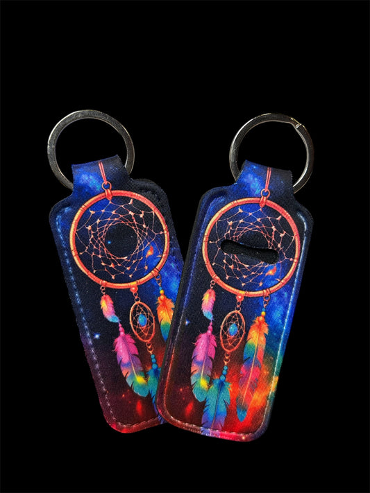 Dream Catcher Chapstick Holder Keychain