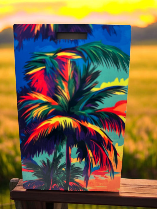Abstract Palm Tree Tag