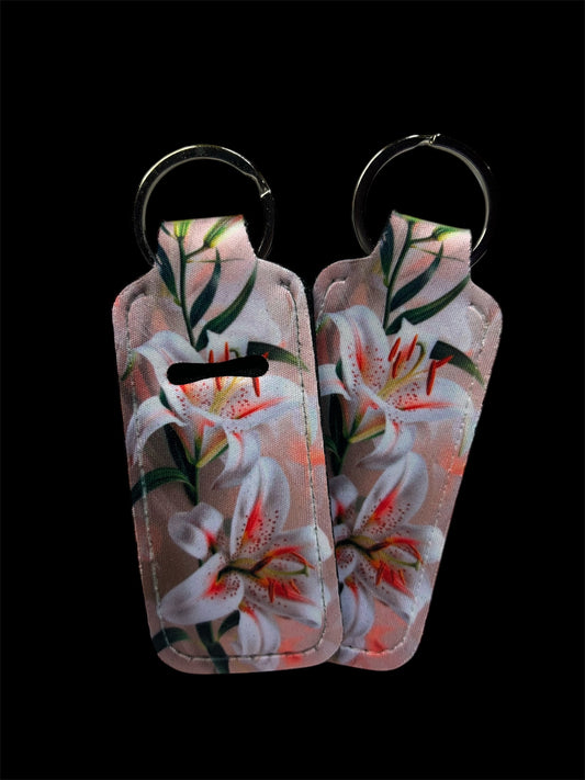 Floral Kiss Chapstick Keychain