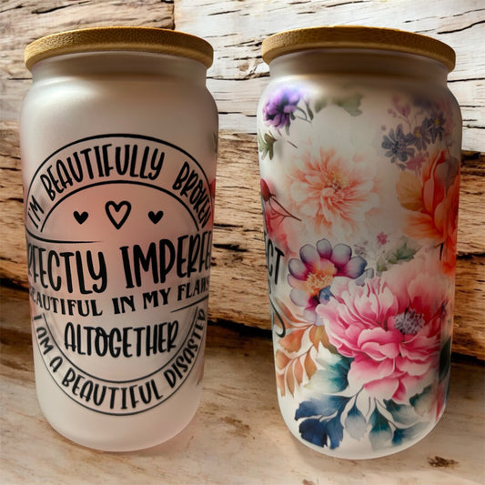 Perfectly Imperfect 16oz Glass Tumbler