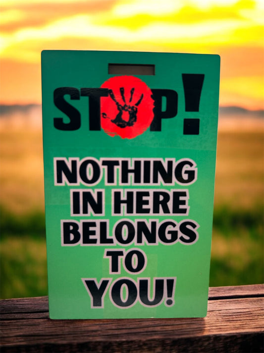 "Stop Nothing Belongs to You" tag