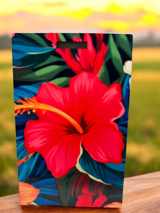 Vibrant Hibiscus Luggage Tag
