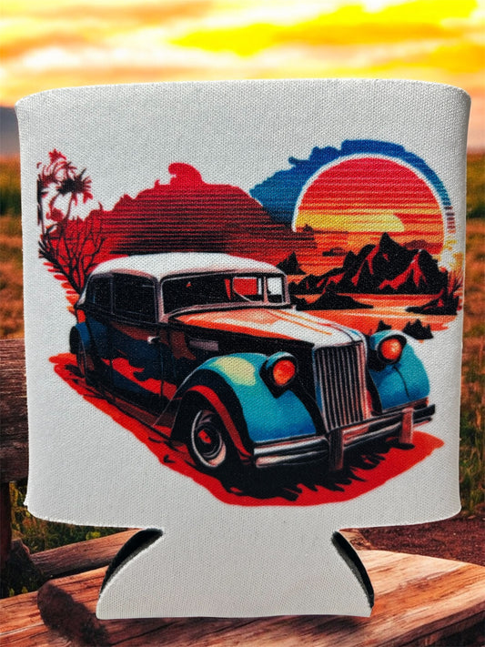 Vintage Car and Sunset